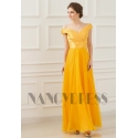 robe de soirée jaune long