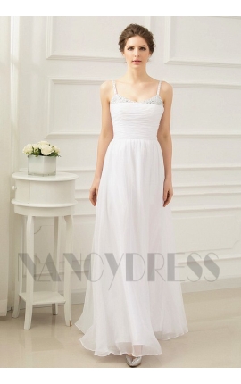 robe de soirée blanc long