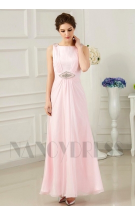 robe de soirée longue rose