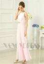 robe de soirée longue rose H077