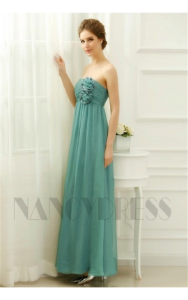 robe de soirée longue vert bustier long