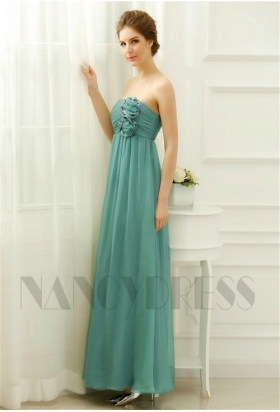 robe de soirée longue vert bustier long H071