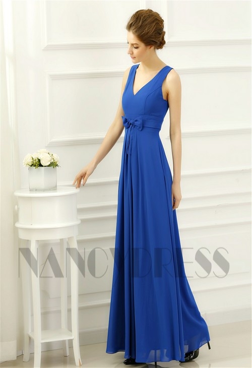 Robe de soirée sales bleu marine pas cher