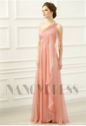 robe de soirée pas cher pink rubber long H053