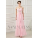 robe de soirée pas cher rose bustier long