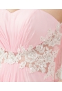 robe de soirée pas cher rose bustier long H069