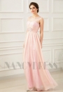 robe de soirée pas cher rose long H076