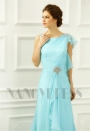 robe soirée bleu clair long H058