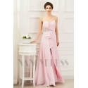 robe soirée rose bustier long