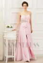 robe soirée rose bustier long H081