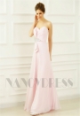 robe soirée rose bustier long H081