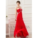 robe soirée rouge feu long