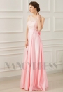 robes soirée rose long H075