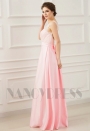 robes soirée rose long H075