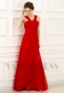 robes soirée rouge feu long H083