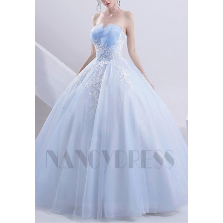 Robe de mariée blanche et turquoise outlet