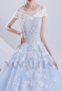 robe mariée HS018 bleu turquoise