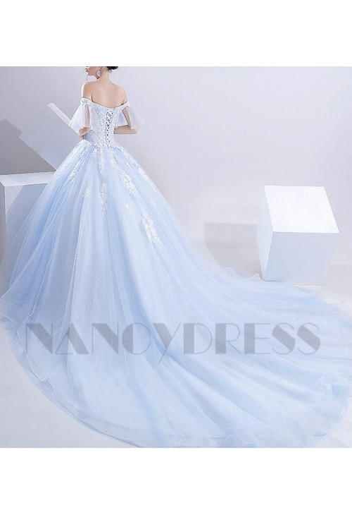 robes de mariée HS017 bleu turquoise
