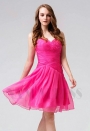 robe bustier fuchsia courte D101