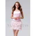 robe bustier rose courte