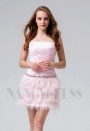 robe bustier rose courte D099