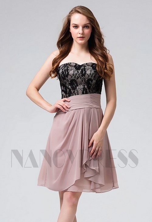Robe sales bustier beige