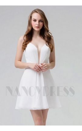 robe cocktail blanche courte