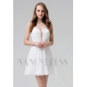 robe cocktail blanche courte