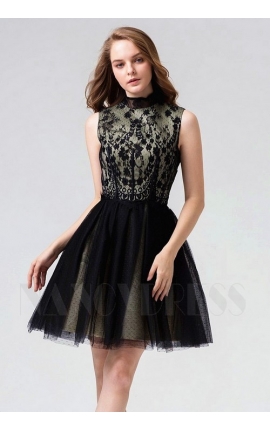 Robe courte cocktail noire