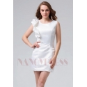 robe cocktail blanche courte moulante