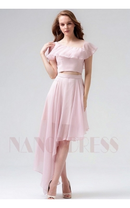 robe cocktail rose courte