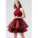 robe de cocktail bordeaux courte