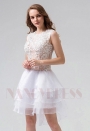 robe de cocktail blanc courte D075