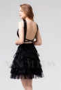 robe de cocktail noire courte D078