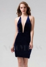 robe sexy bleu marine courte D076