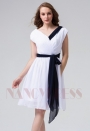 robes cocktail blanc courte D081