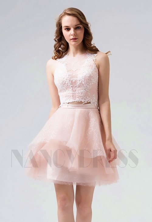 robes cocktail rose courte