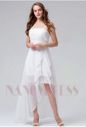 robes de cocktail blanc courte D089