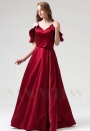 robe de soirée bordeaux long H090