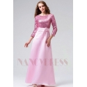 robe de soirée rose long