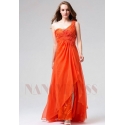 robe de soirée longue orange long