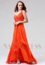 robe de soirée longue orange long H119