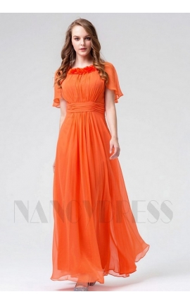 robe de soirée pas cher orange long