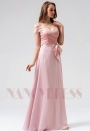 robe soirée rose long H091