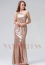 robe soirée Champagne long H102