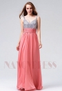 robe soirée rose foncé long H115