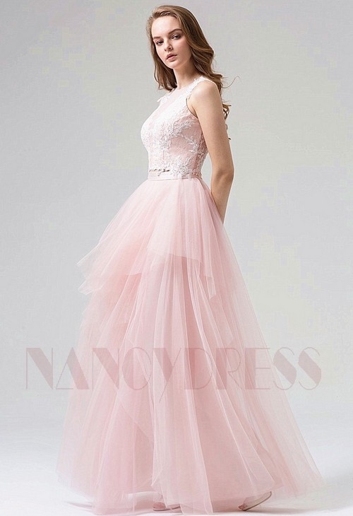 Robe de on sale soirée longue rose