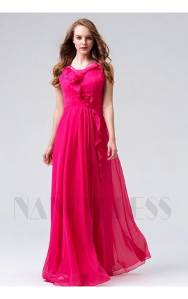 robes de soirée fuchsia long