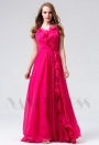 robes de soirée fuchsia long H104