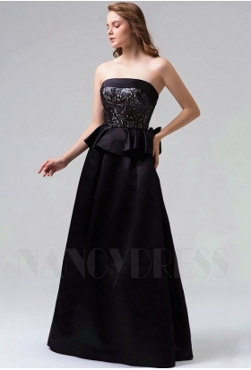 robes de soirée noire long H092